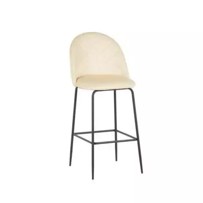 Banqueta Berna Beige pana base Negra