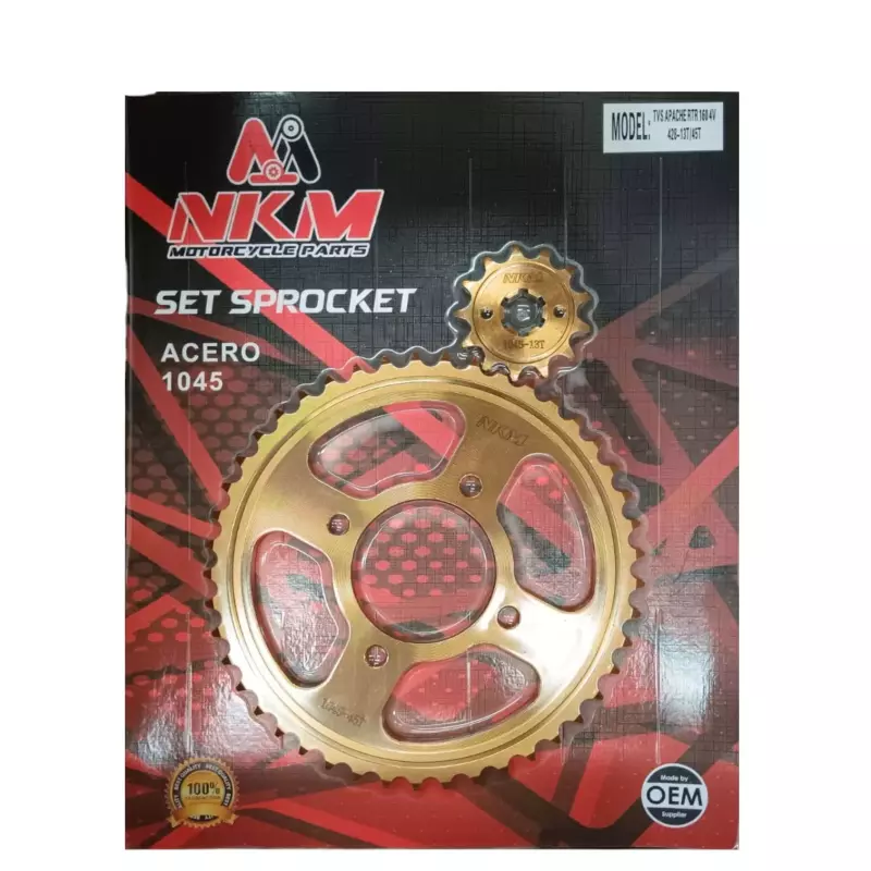 SET SPROCKET TVS APACHERTR160 4V ORO