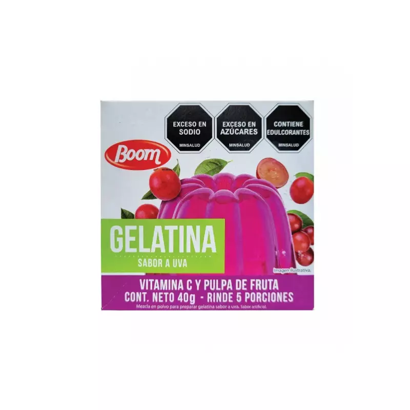 Gelatina Boom Uva 40g