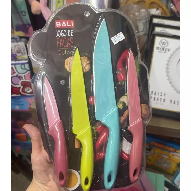 Conjunto de Facas Colorido