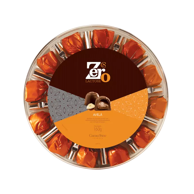 Clássico avelã zero lactose 160g