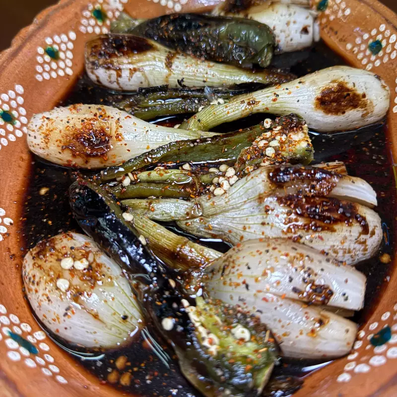 Cebollitas cambray preparada