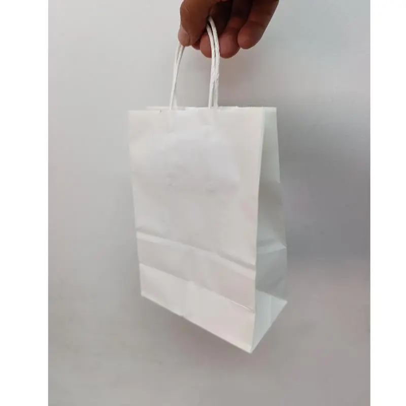 Bolsa blanca mini asa torchada