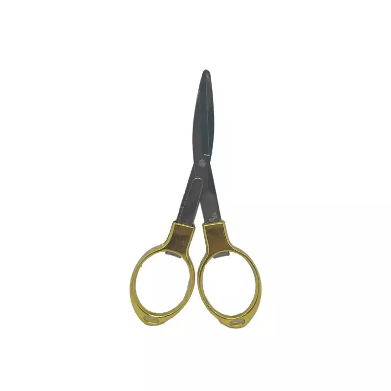 Tesoura Dobrável Metal - Dourada