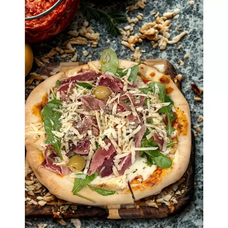 pizza Jamón y rúcula