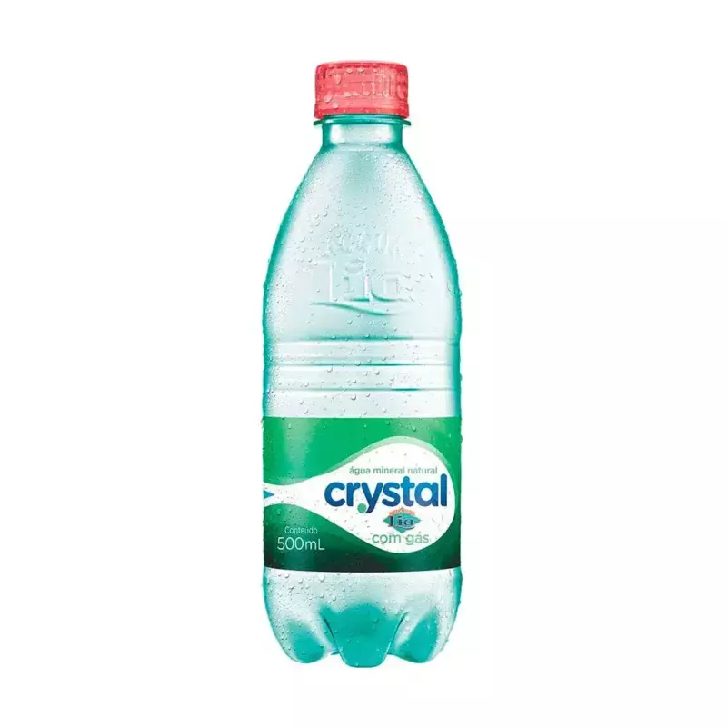 Água mineral com gá Lia crystal 500m