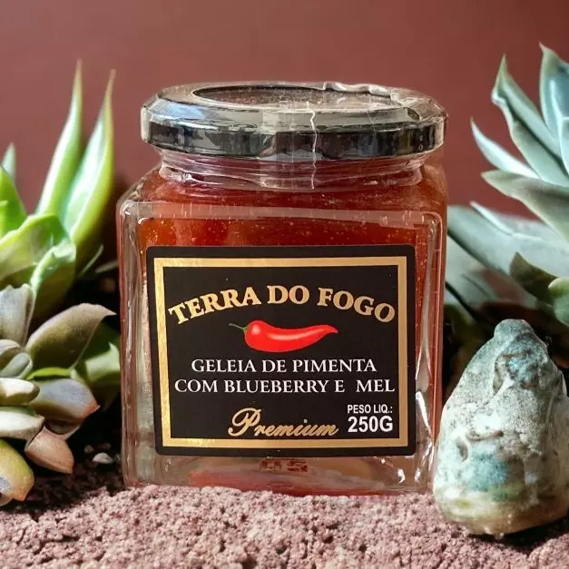Geleia de pimenta c/ blueberry e mel
