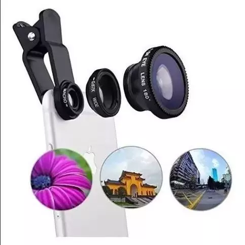 Kit Lente 3 Em 1 Clip Lens Universal