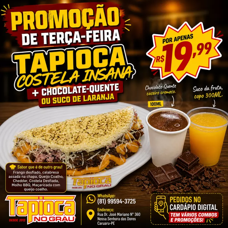 Costela Insana + Suco Ou Chocolate Q