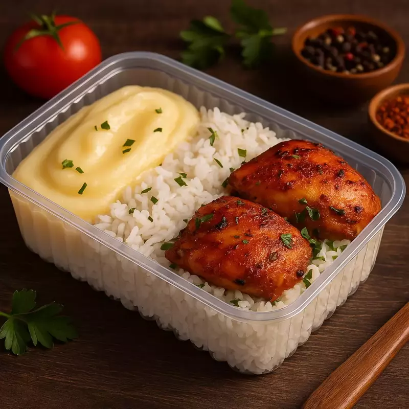 Frango Assado c/ Purê de Batata