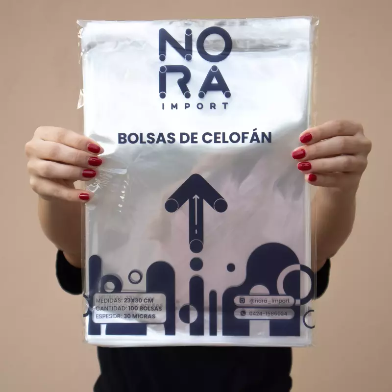 Bolsas celofán con adhesivo 23x30