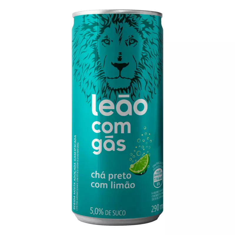 Chá Preto Leão com gás e limão 290ml