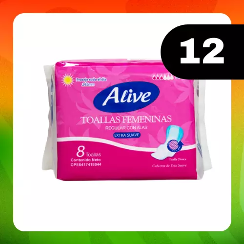 Docena Alive Toalla Normal 8pcs
