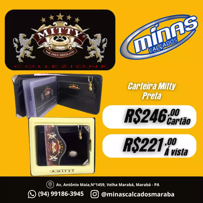 Carteira Mitty Preta RF:MO