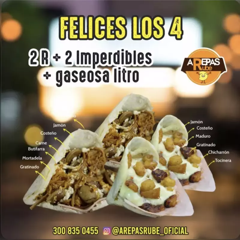 FELICES LOS 4 + BEBIDA