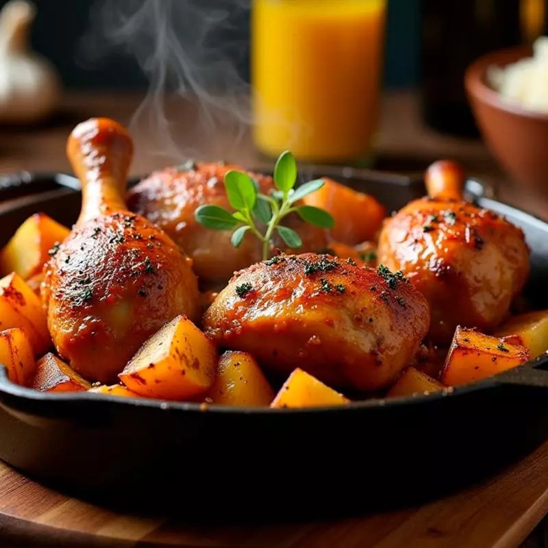 Coxa sobrecoxa ao forno