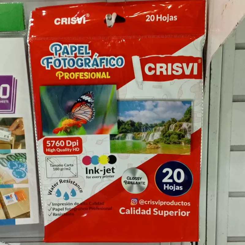Papel fotográfico brillante