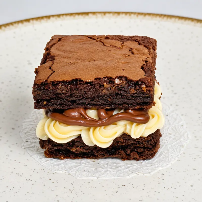 Sanduba Brownie Ninho com Nutella