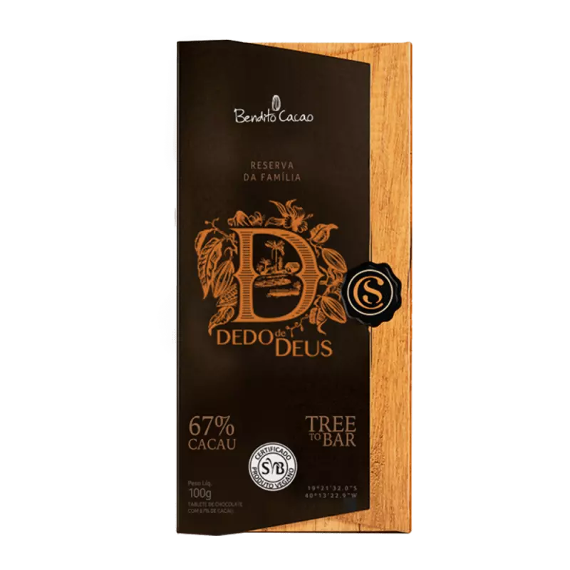 Tablete dedo de deus 67% cacao 100g