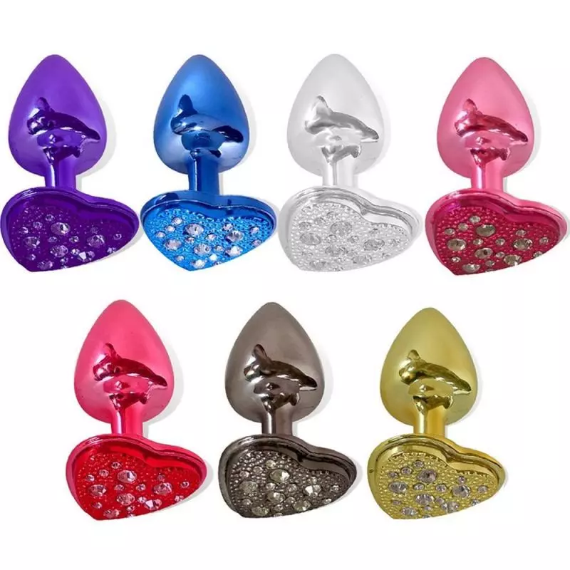 PLUG VERMELHO C/ PEDRA DE CORAÇÃO CRAVEJADA