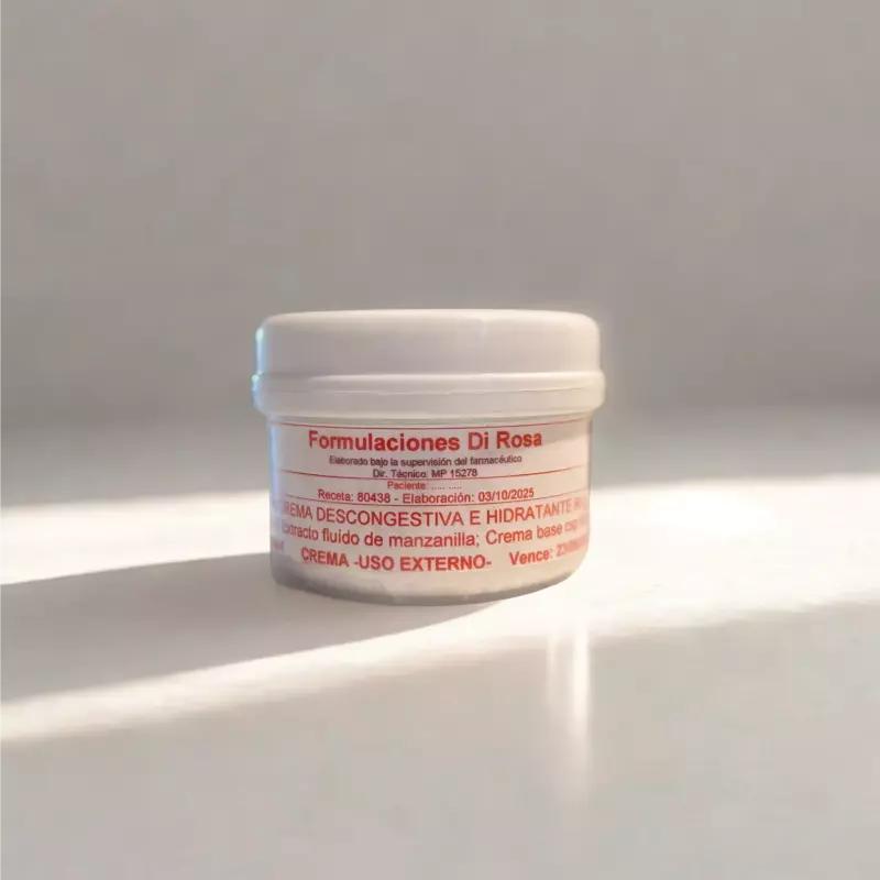 Crema hidratante y descongestiva