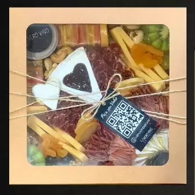 Gift Box Para Quatro - Kraft c/Visor