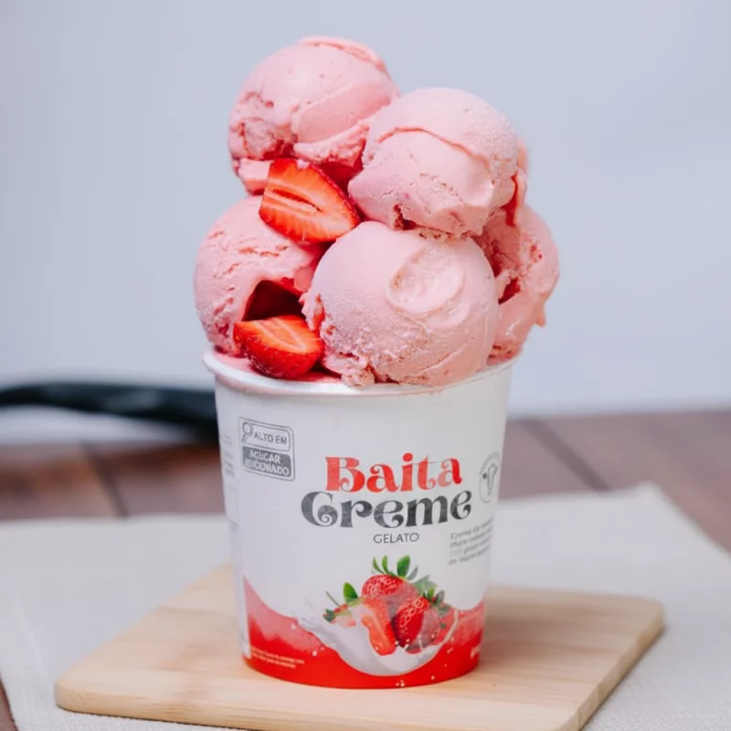 SORVETE BAITA CREME MORANGO