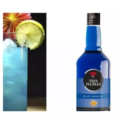 CREMA TRES PLUMAS BLUE CURACAO 700ML