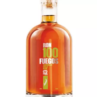 RON 100 FUEGOS ORO 375ML