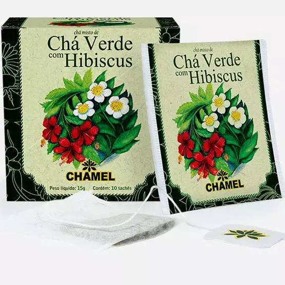 Chá Verde com Hibiscus