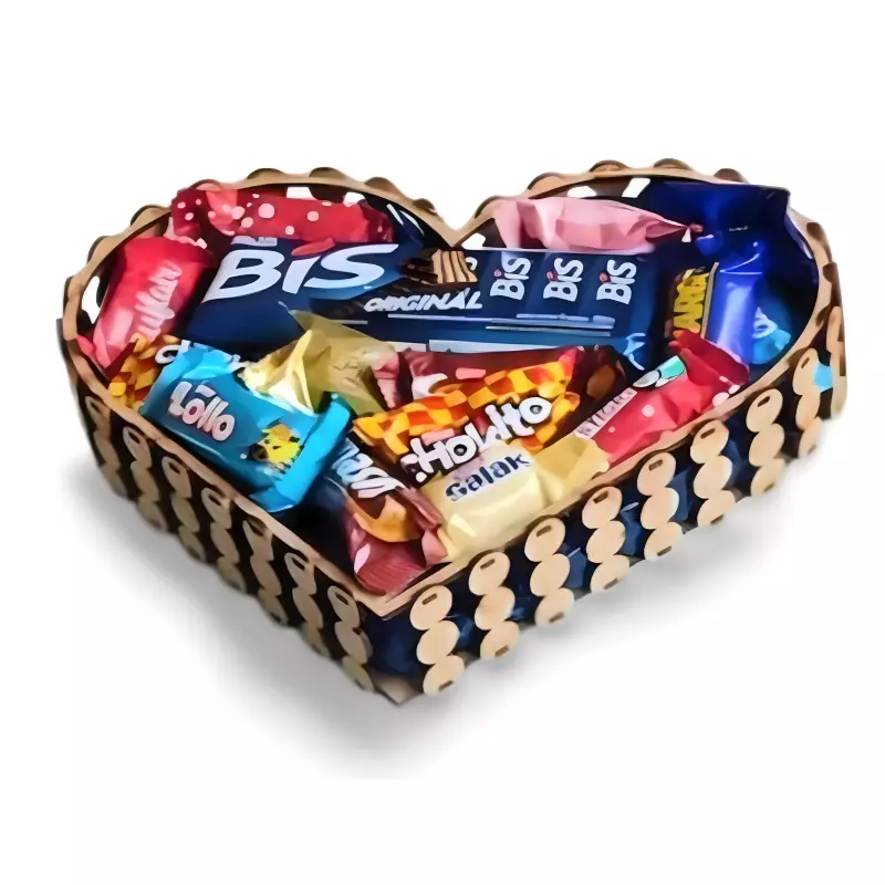 Cesta Coração MDF Média