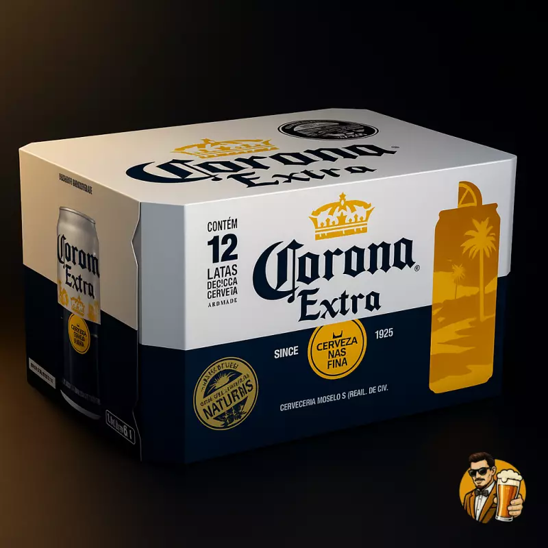 Corona latão 473ml caixa c/ 12