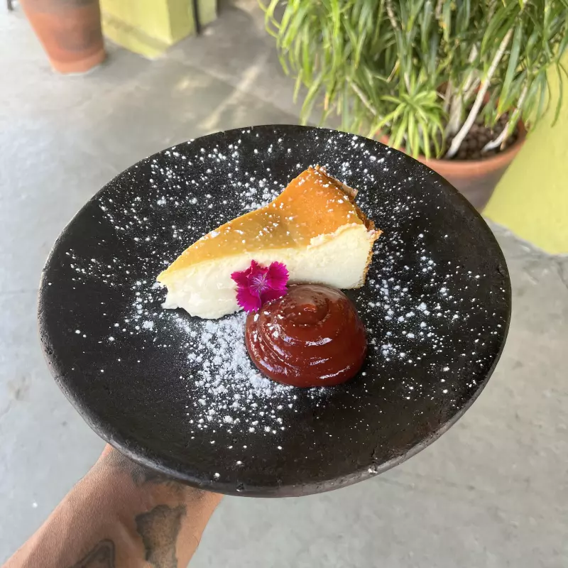 Torta basca de queijo.