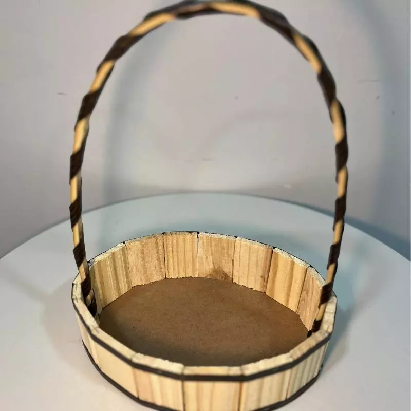 Cesta Oval de Madeira 30cm -COD:6803