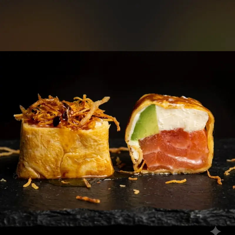 TAMAGO CORONADO con BATATAS FRITAS