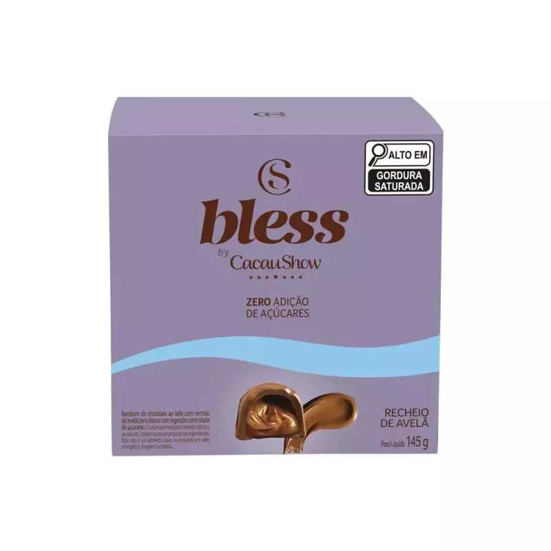 Cubo Bless Avelã 145g Zero Açucar