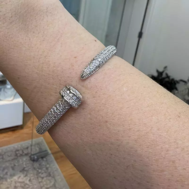 Bracelete prego rodio