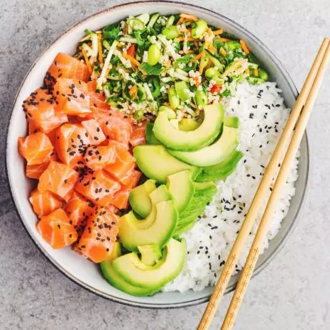 Poke Bowl Salmon Gravlax