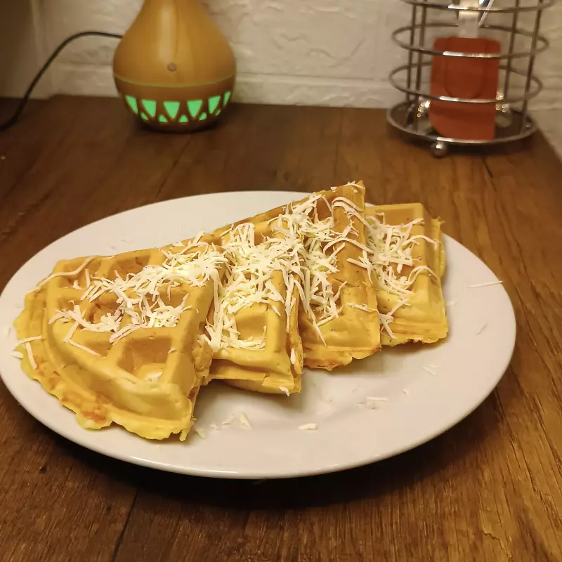 Waffle de queso Fit