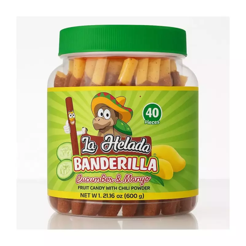 Cubo de banderillas pepino y mango