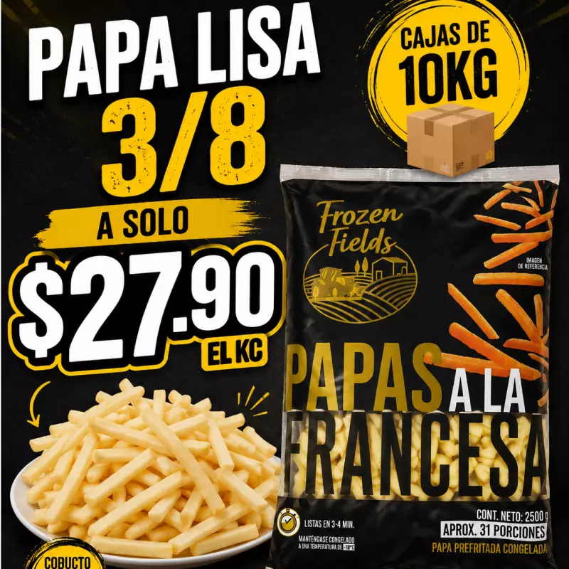 PAPA 3/8 FROZEN FOODS 10KG