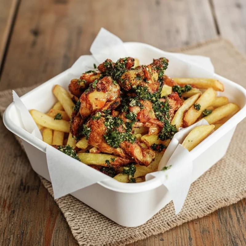 6 ALITAS CHIMICHURRI (CON PAPAS)