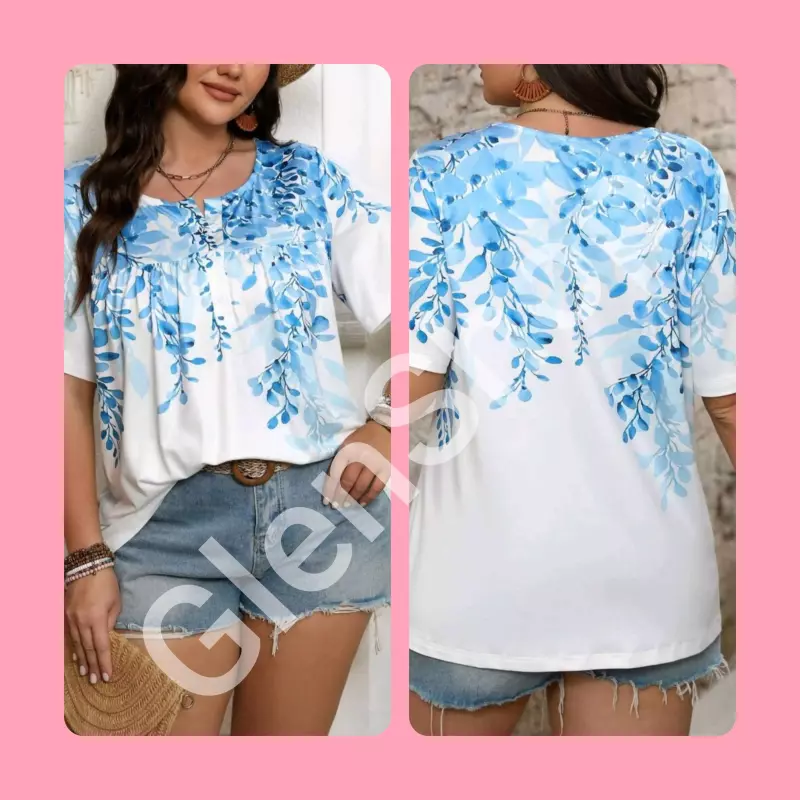 Blusa blanca con flores