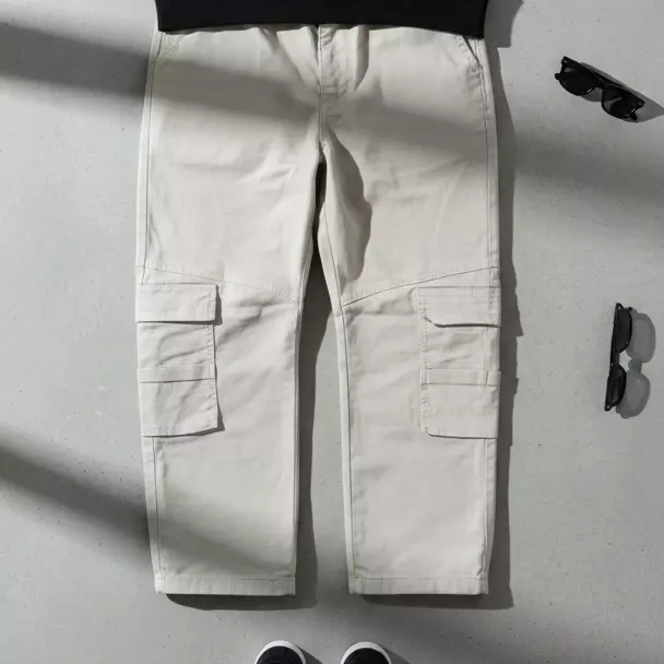 Cargo Drill Ivory Bota Recta