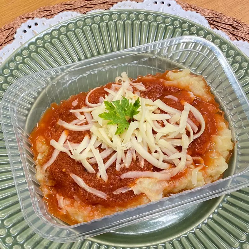(P) Parmegiana de Tilápia com purê