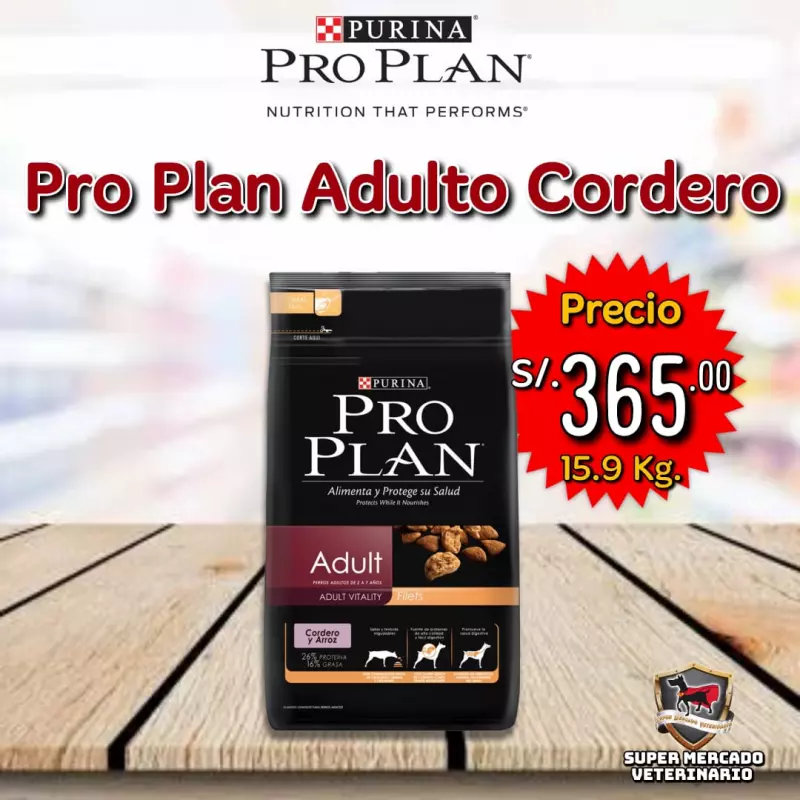 Pro Plan Adulto Cordero 15.9 KG