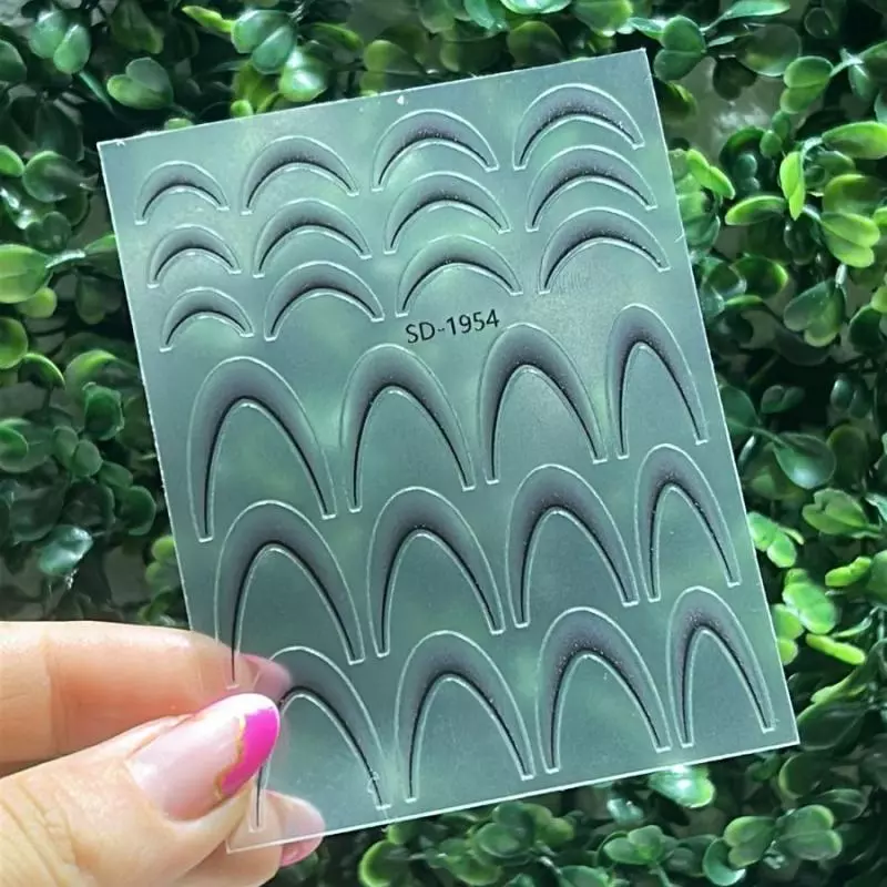 Cartela Adesivo Francesa 2Em1 Preto