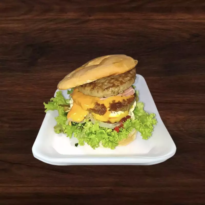 Hamburguesa doble con cheddar