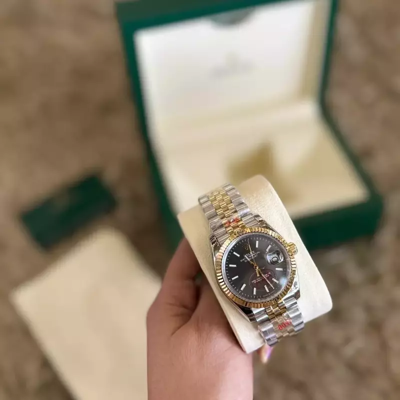 ROLEX SILVER GOLD BLACK