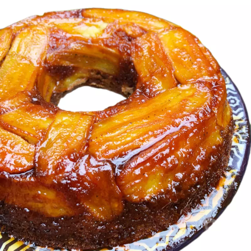 Bolo de Banana Caramelizada